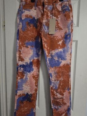 Levi's Multi-Color Abstract Print Jeans in Orange & Blue